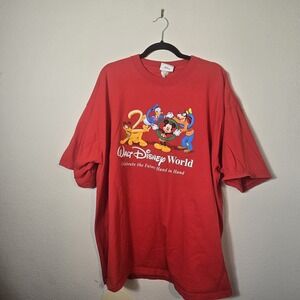 Vintage Walt Disney World 2000 T-Shirt Men's XL USA Mickey Goofy EUC